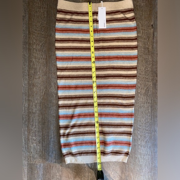 Minnie Rose Cotton Cashmere Striped Midi Skirt (skirt only) (read description) - Picture 15 of 16